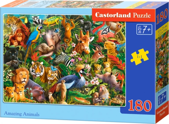 Castorland puzzle csodálatos állatok 180 darabos