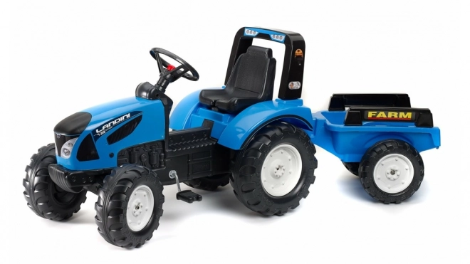 Landini kék pedálos traktor utánfutóval 3 éves kortól