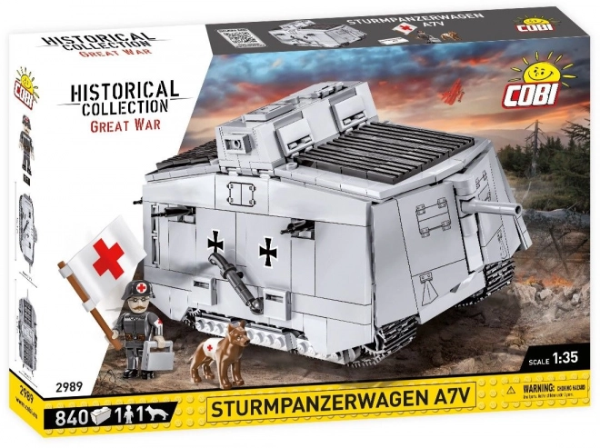 nagy háború sturmpanzerwagen A7V építőjáték