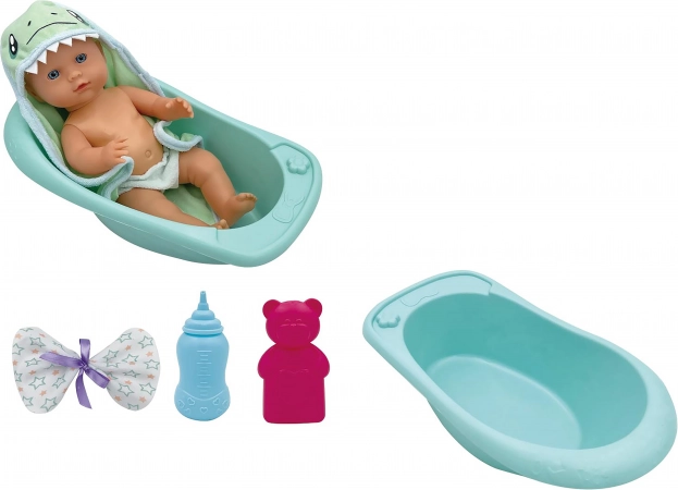 Pisilő baba káddal és kiegészítőkkel 30 cm