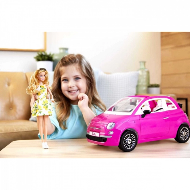Barbie és Fiat 500 kabrió
