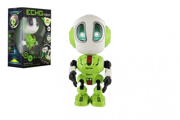 Echo robot hanggal és fénnyel zöld 12 cm