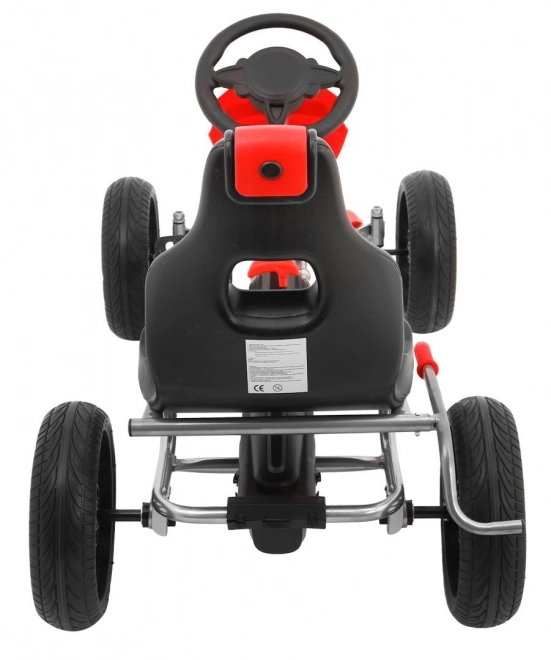 Grand Ride pedálos gokart gyerekeknek 3+ Piros + EVA kerekek + Állítható ülés + Kézifék
