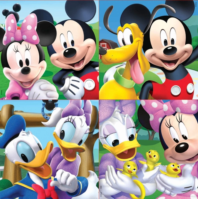 Mickey egér és barátai puzzle készlet - 4 az 1-ben