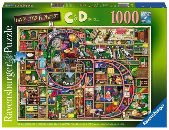 Ravensburger csodálatos ábécé C és D betű puzzle 1000 darab