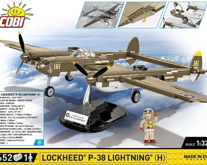Építőkészlet Lockheed P-38H Lightning