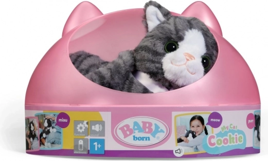 BABY born interaktív macska Cookie hordozóval