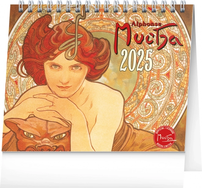 asztali naptár - alfons mucha 2025