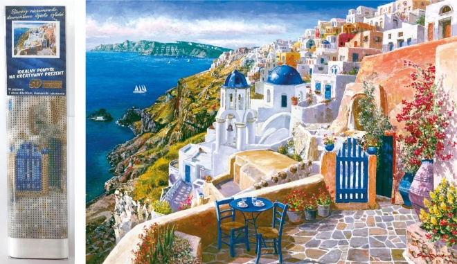 diamantfestés Santorini 30x40 cm