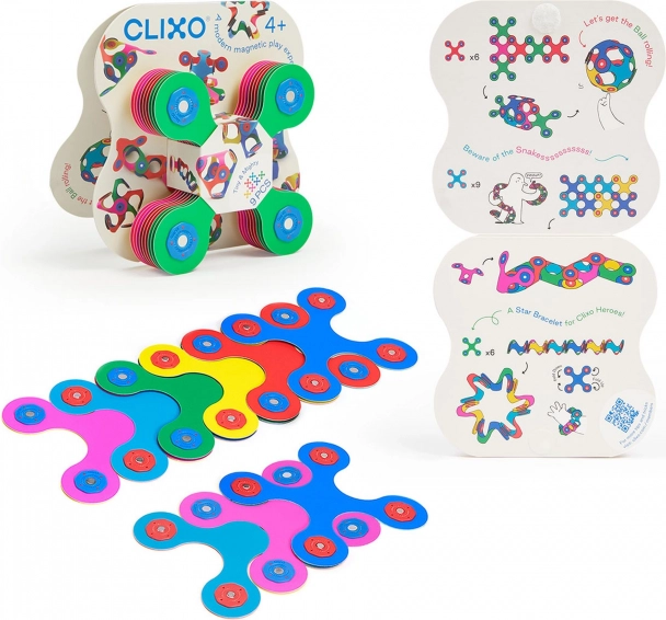 Clixo rugalmas mágneses építőkészlet - 9 darab