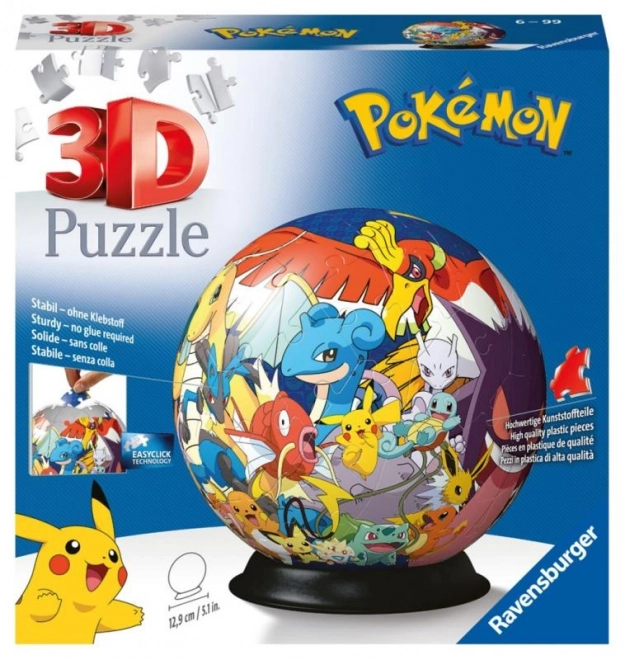 3D puzzle gömb POKÉMON 72 darabos