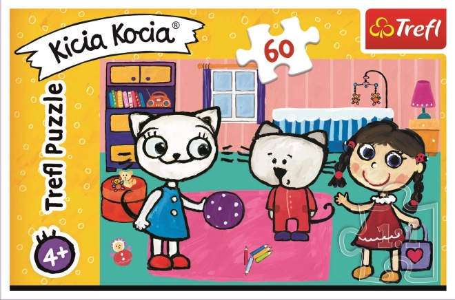 Kicia Kocia és barátai puzzle - 60 darabos