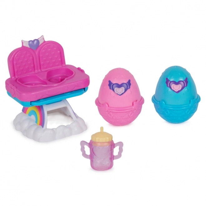Hatchimals etető szék játékkészlet állatkák számára