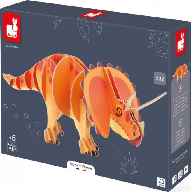 3D puzzle Triceratops 32 darabos