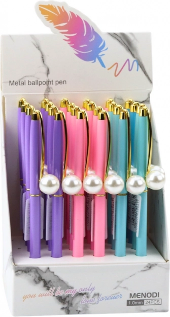 Fém toll gyöngy díszítéssel kék tinta 1,0 mm