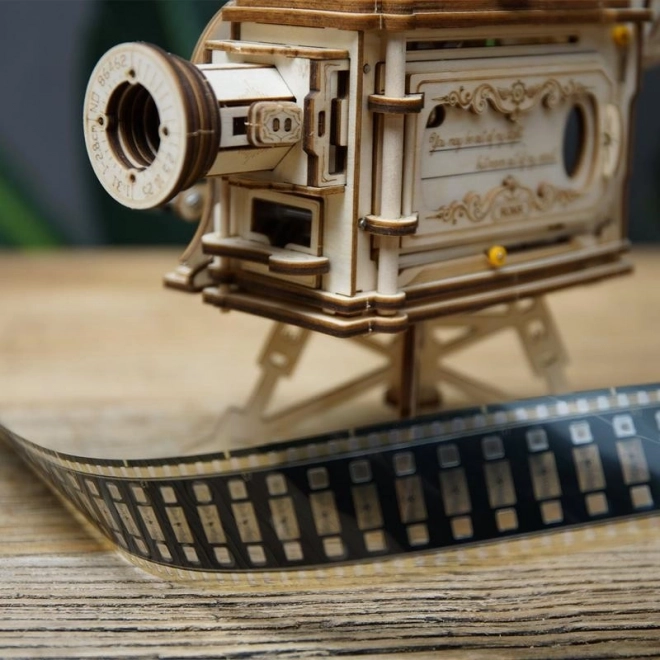 Rokr 3D fa puzzle mechanikus film vetítő 183 darab