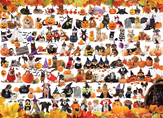 Halloweeni állatkák 1000 darabos puzzle