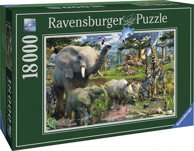 Ravensburger állatok a vízforrásnál puzzle