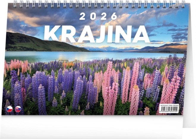 Asztali naptár Krajina 2026
