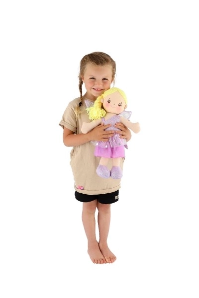 Kedves textil tündér baba 40 cm