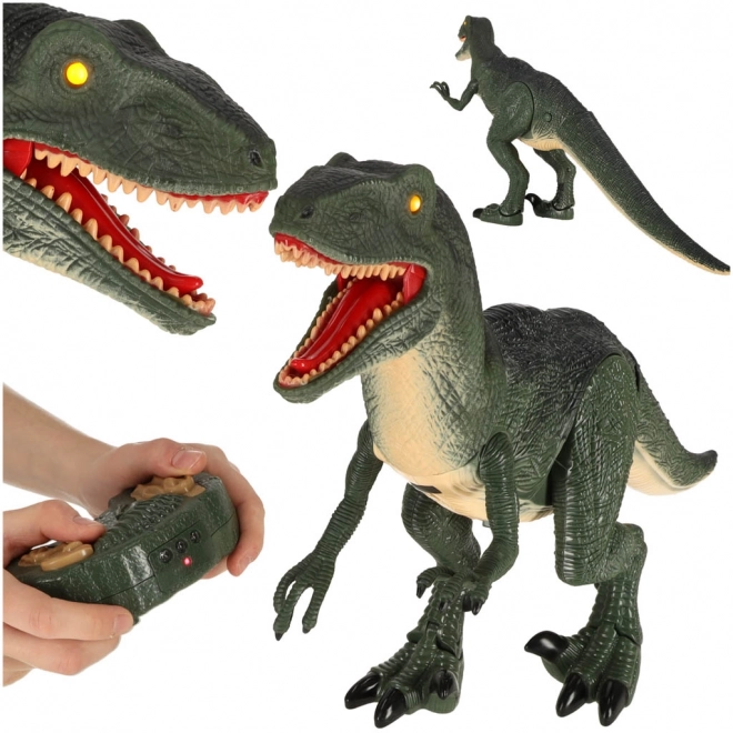 Interaktív velociraptor dinoszaurusz RC távirányítóval