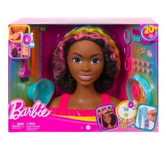 Barbie Neon Szivárvány Hajformázó Fej