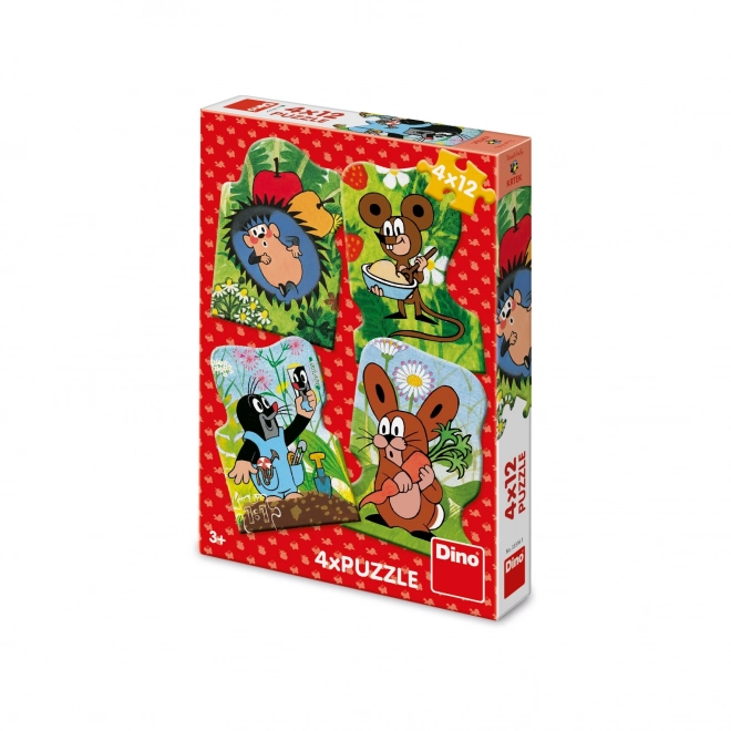 dínó puzzle krték 4x12 darabos