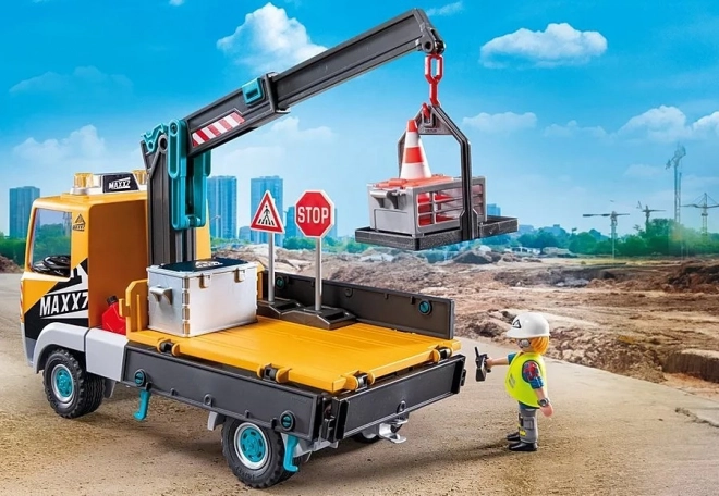 Playmobil Építkezési teherautó daruval