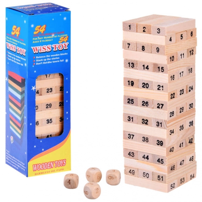 Drewniana jenga torony játék