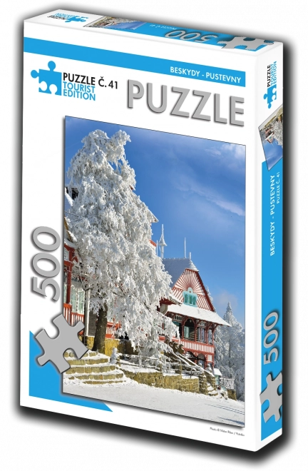 Turista kiadású puzzle Beskydy, Pustevny 500 darabos