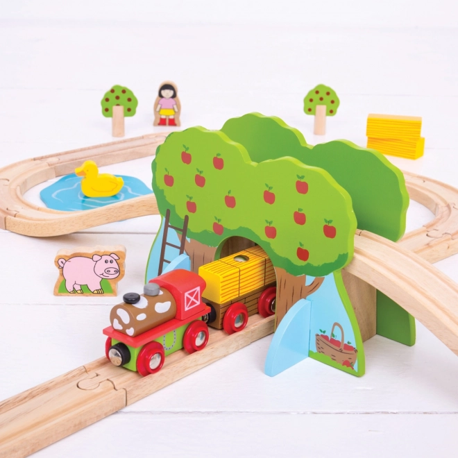 Bigjigs Rail fa vonat pálya farm