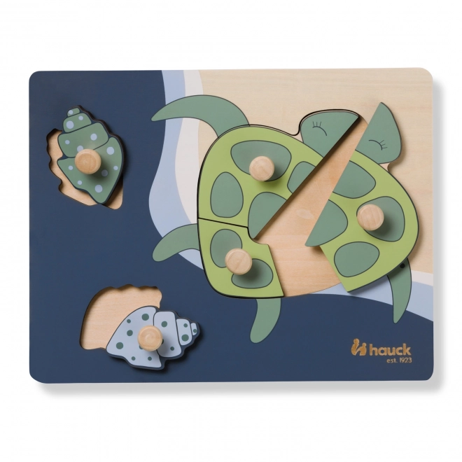 Fa puzzle - teknős