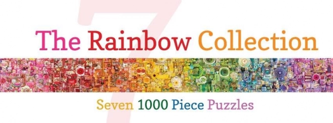 Cobble Hill szivárvány színű puzzle: Rózsaszín 1000 darabos