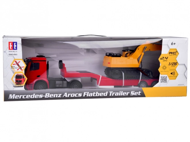 Mercedes Benz RC teherautó és ásókarmotor 1:26