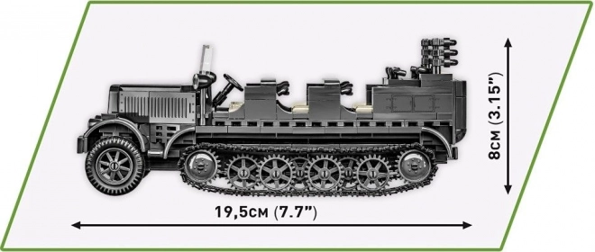 II. világháborús Sd.Kfz. 7 féllánctalpas építőkészlet