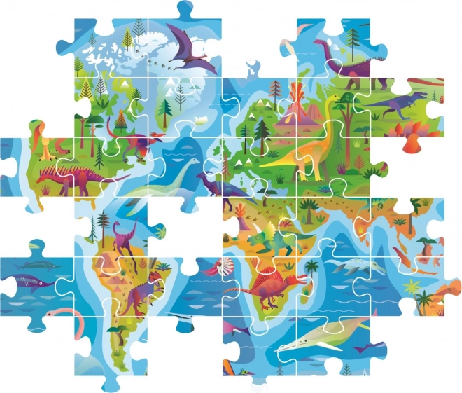 Dinoszaurusz térkép puzzle 180 darabos