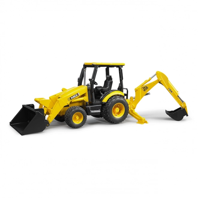 jcb midi traktor homlokrakodóval és kotrógéppel