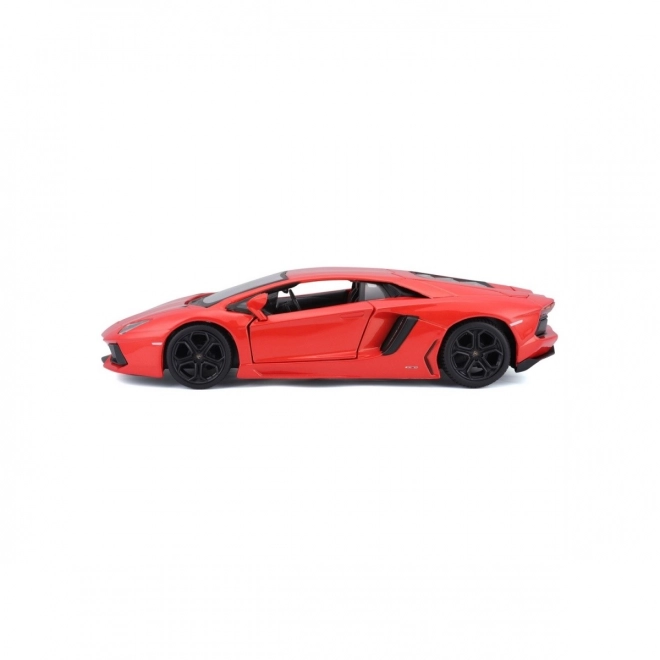 Lamborghini Aventador Coupé fém model 1:24 - narancssárga-piros