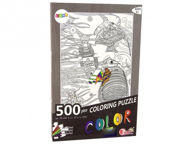 Színezhető 500 darabos puzzle - óceáni halak