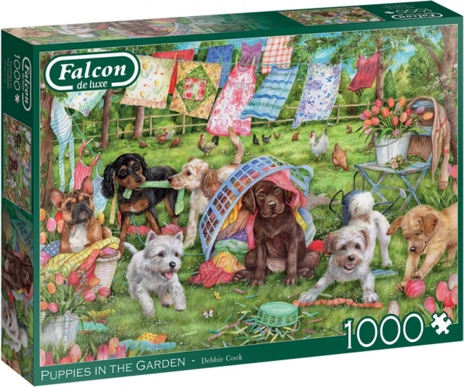 Puzzle Kutyusok a kertben 1000 darabos