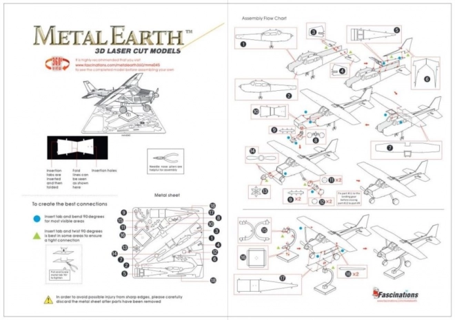 Metal Earth 3D puzzle Cessna 172 Skyhawk