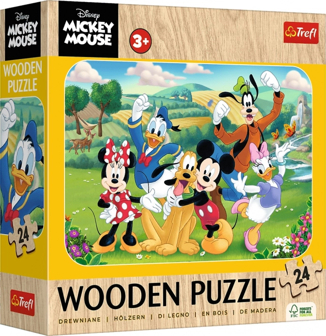 Trefl fa puzzle Mickey és barátai 24 darabos