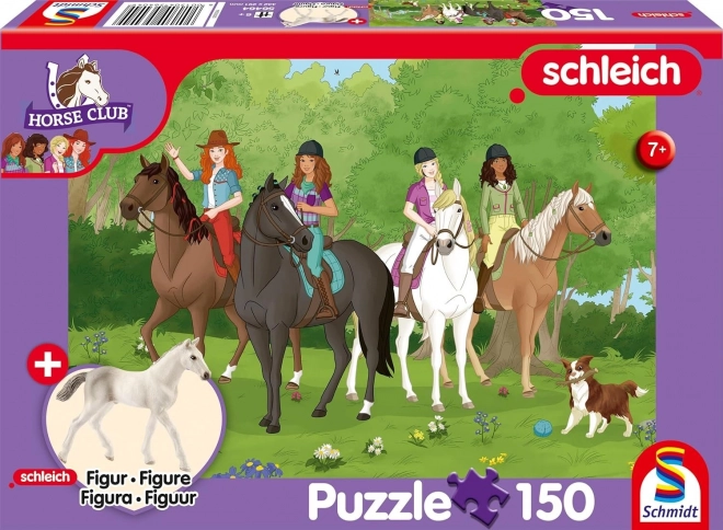 Schmidt schleich természet felfedező puzzle 150 darab + schleich figura