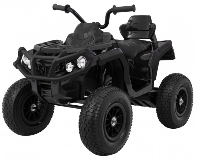 Gyermek négykerekű ATV Air akkumulációs quad Fekete + felfújható kerekek + MP3 rádió + lassú indítás