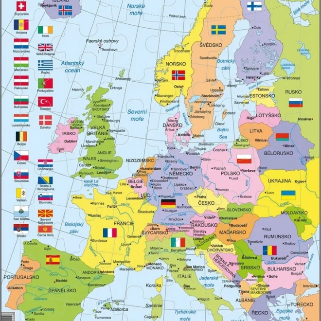 Larsen Puzzle Politikai térkép Európa 48 darab