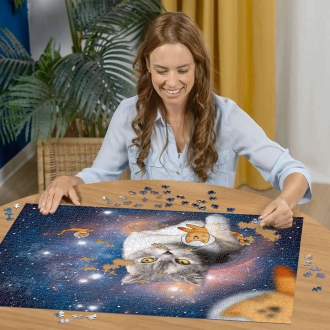 Puzzle Macska az űrben 1500 darab
