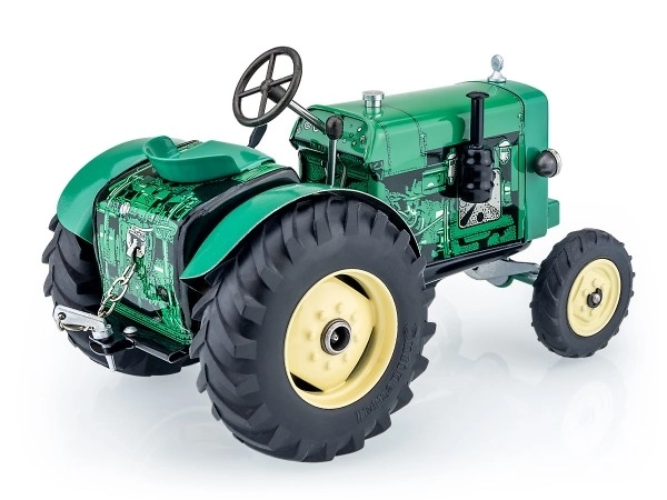 Zöld MAN traktor kulccsal 1:25 méretarányban