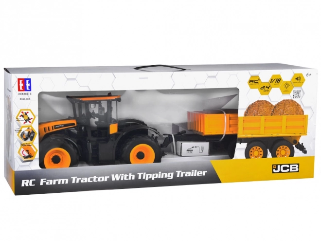 Jcb traktor távirányítós billenős pótkocsival