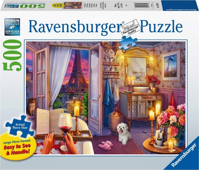 Ravensburger puzzle hangulatos helyek: párizsi fürdőszoba XXL 500 darab