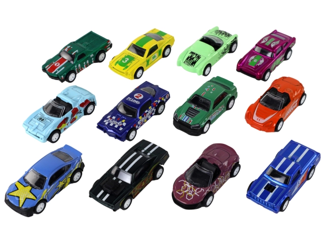 12 különböző kisautó 1:64 méretarányban